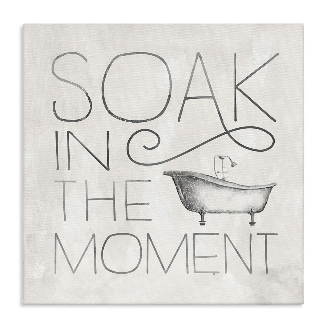 Stupell Industries Vintage Bathroom Soak Phrase Canvas Wall Art